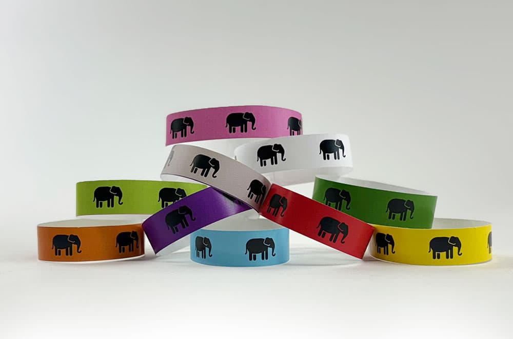 Colourful custom printed wristbands from Wholesale Wristbands Australia